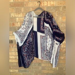 Catherine’s Red, White, and Blue Kimono Robe/Cover